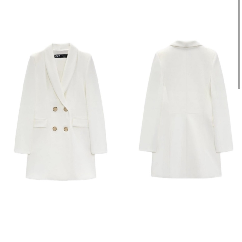 Zara Double Breasted‎ Long Blazer